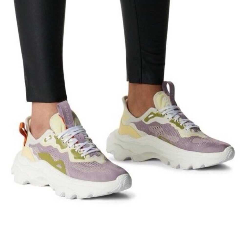Sorel Purple and Yellow Kinetic Breakthrough Sneakers- women’s 8